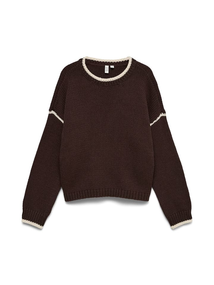 Sweter w kolorze ciemnobrązowym