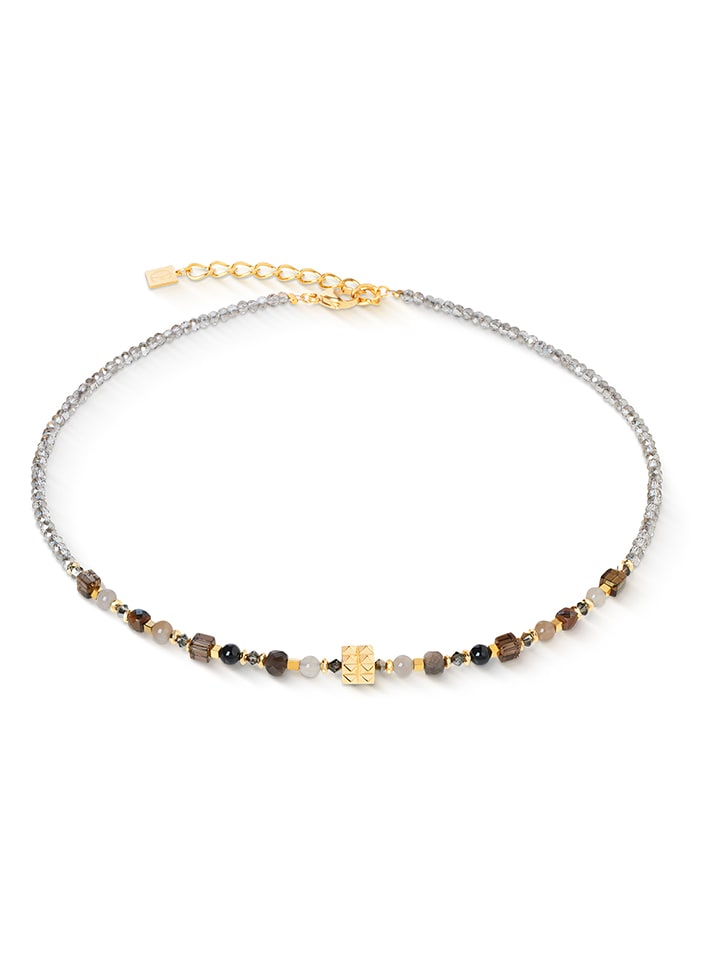 Gecoate ketting met sierelementen - (L)42 cm