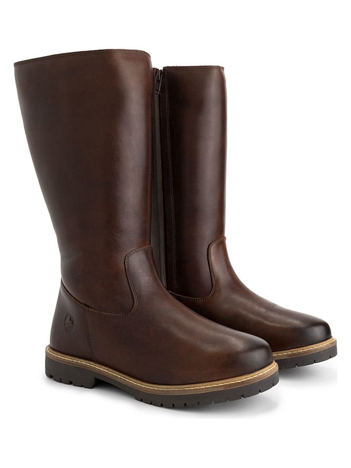 Leder-Stiefel "Jondal" in Braun