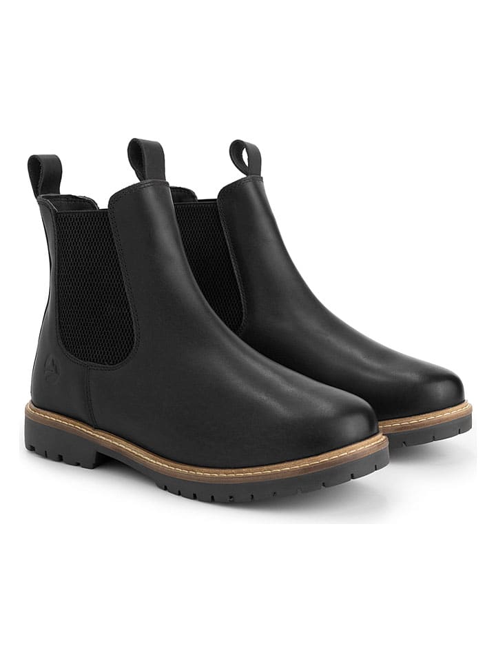 Leren chelseaboots "Tversted" zwart