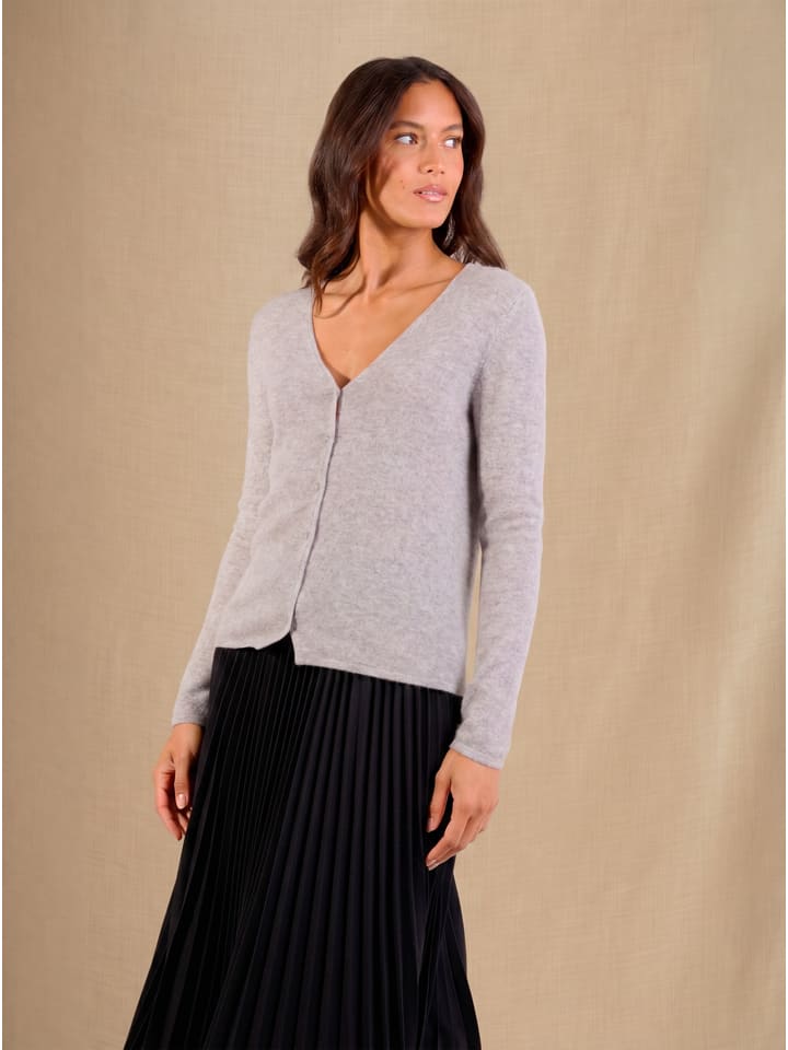 Kaschmir-Cardigan "Paige" in Grau
