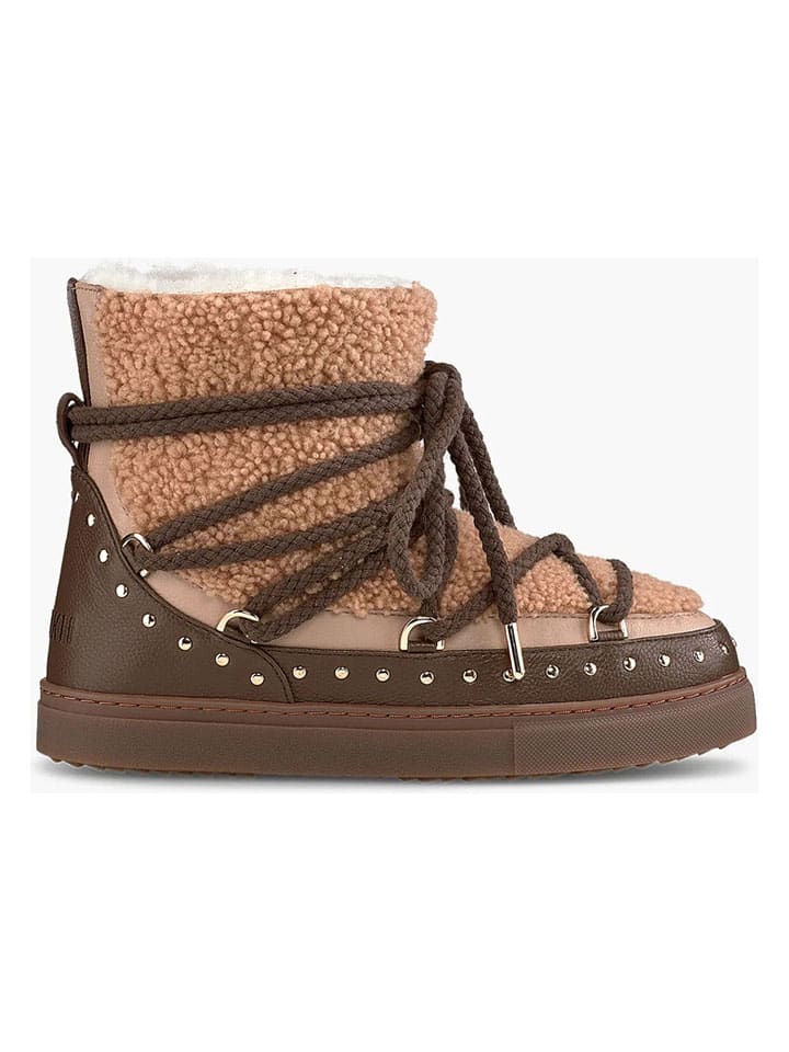 Leder-Winterboots in Bronze