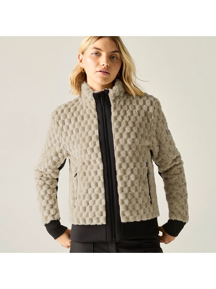 Fleece vest "Glitz" beige
