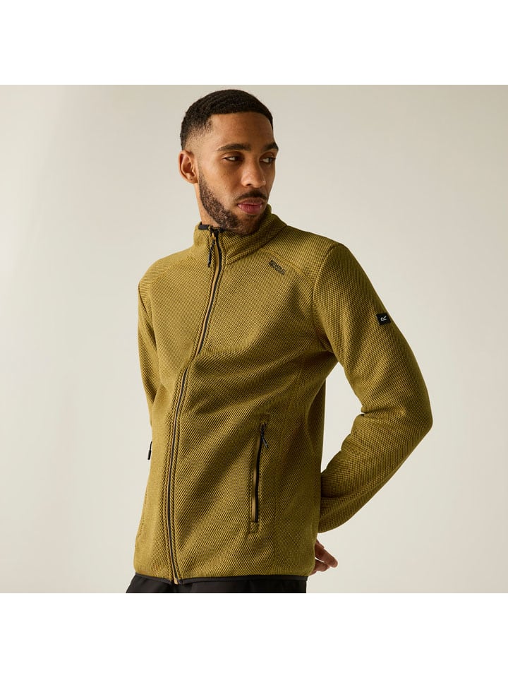 Fleece vest "Newhill" mosterdgeel