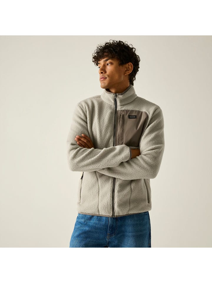 Fleecejacke "Frankie Borg" in Creme