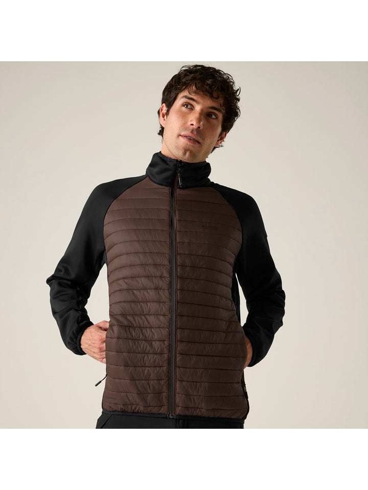 Hybride jas "Clumber" zwart/bruin