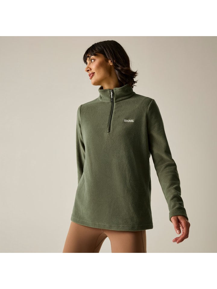 Fleece trui "Sweethart" kaki