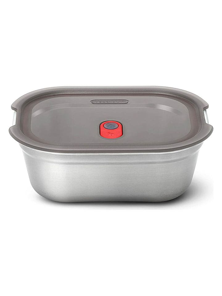 Lunchbox met deksel rood/zilverkleurig - je 900 ml
