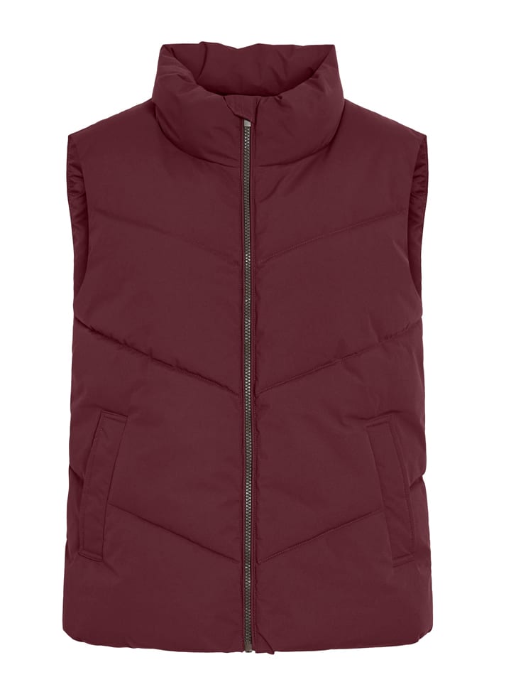 Doorgestikte bodywarmer bordeaux