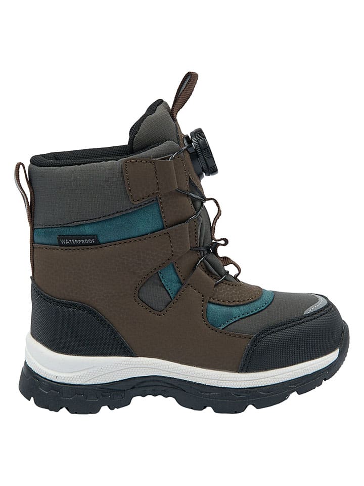 Winterboots in Grau/ Hellbraun