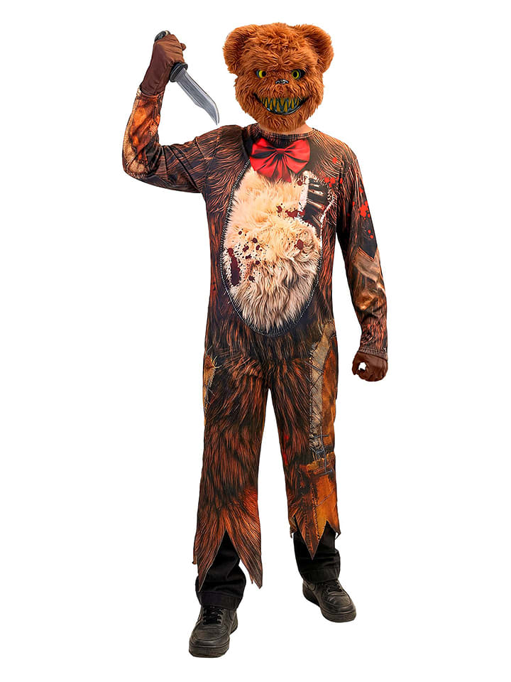 2tlg. Kostüm "ZOMBIE BEAR" in Hellbraun/ Braun
