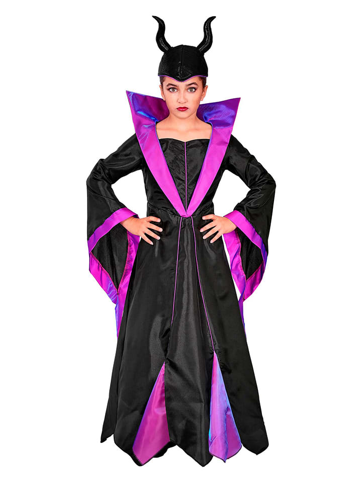 2tlg. Kostüm "MALEFICA" in Lila/ Schwarz