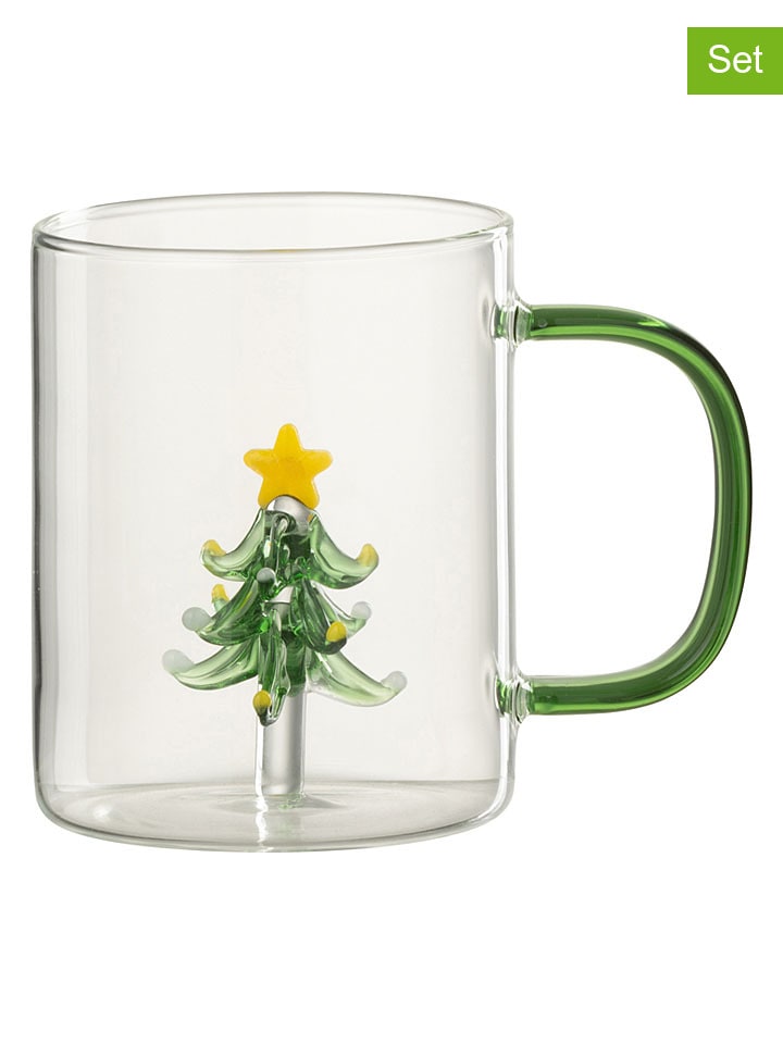 Kubki (2 szt.) w kolorze zielonym - 420 ml