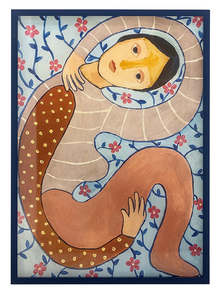 Druk artystyczny "Floriesta" w ramce - 52 x 72 cm