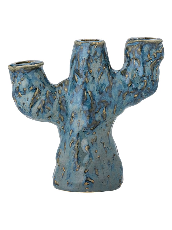 Kerzenhalter ''Tahoka'' in Türkis - (B)19 x (H)19 x (T)9,5 cm