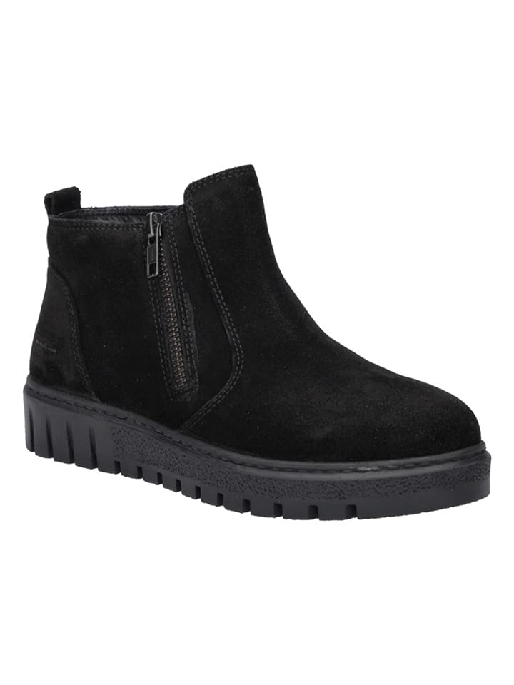 Leder-Ankle-Boots "Kelra 01" in Schwarz