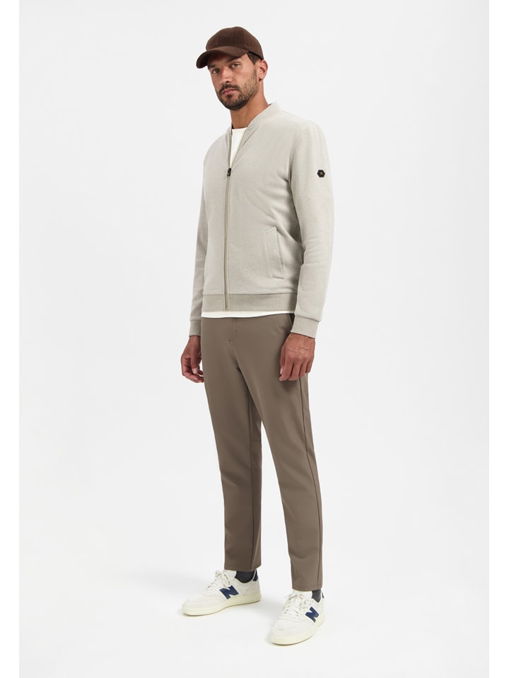 Sweatjacke in Sand