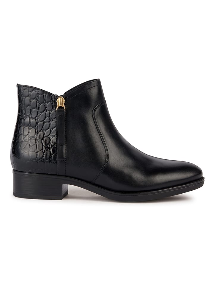 Leder-Ankle-Boots "Felicity" in Schwarz