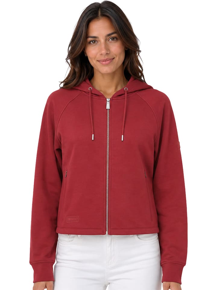 Sweatjacke "Fionale" in Bordeaux