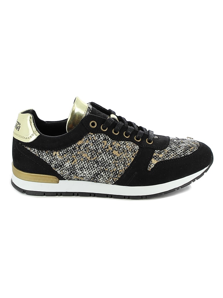 Sneakersy w kolorze czarno-złotym