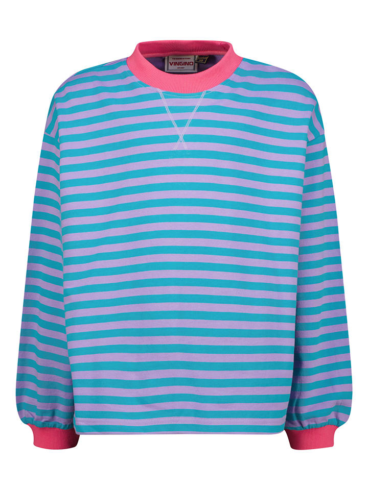 Bluza "Sangria" w kolorze fioletowo-turkusowym