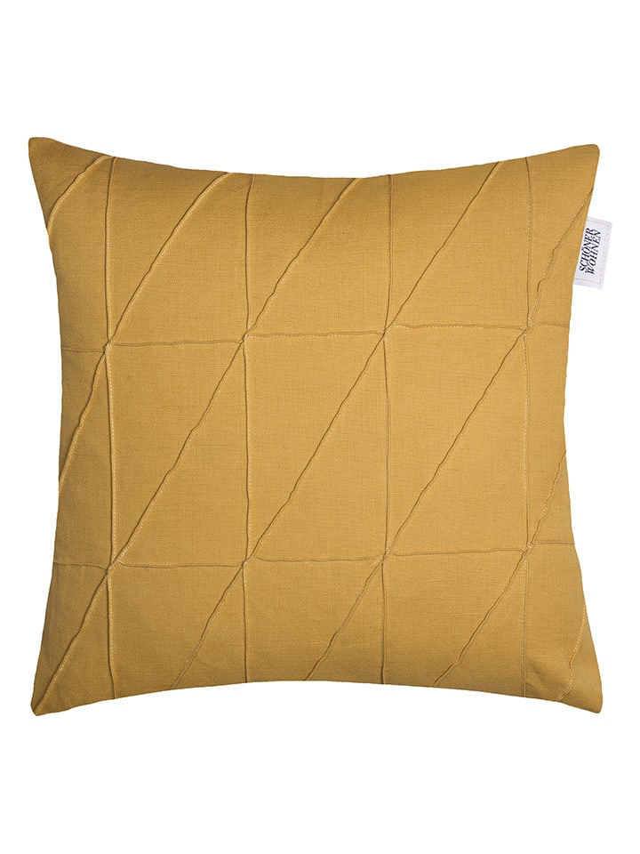 Kussenhoes ''Across'' geel - (L)45 x (B)45 cm