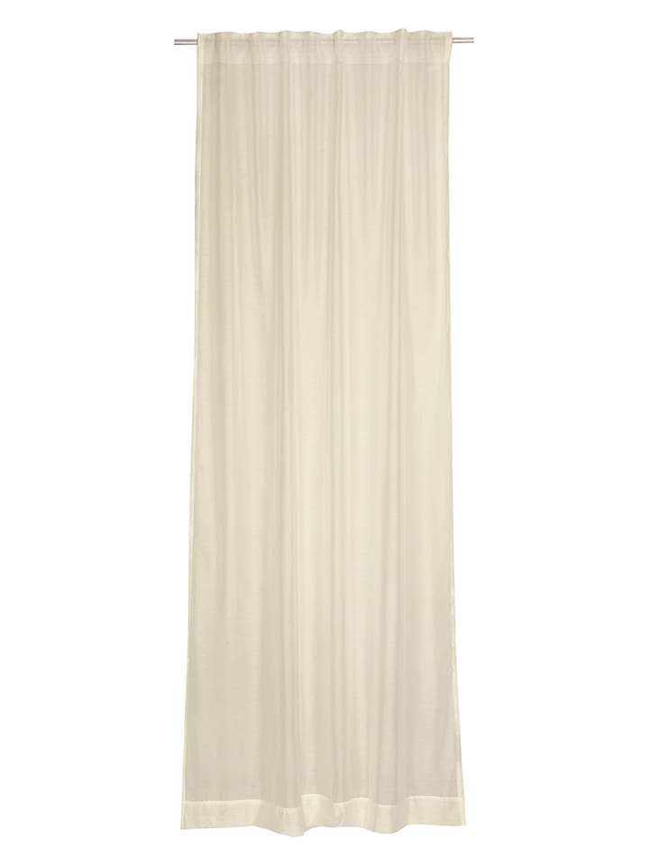 Zasłona dekoracyjna "Solid" w kolorze beżowym - 250 x 130 cm