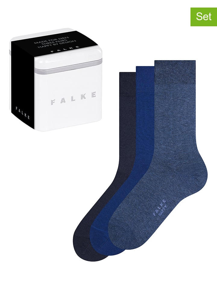 3er-Set: Socken in Blau/ Dunkelblau