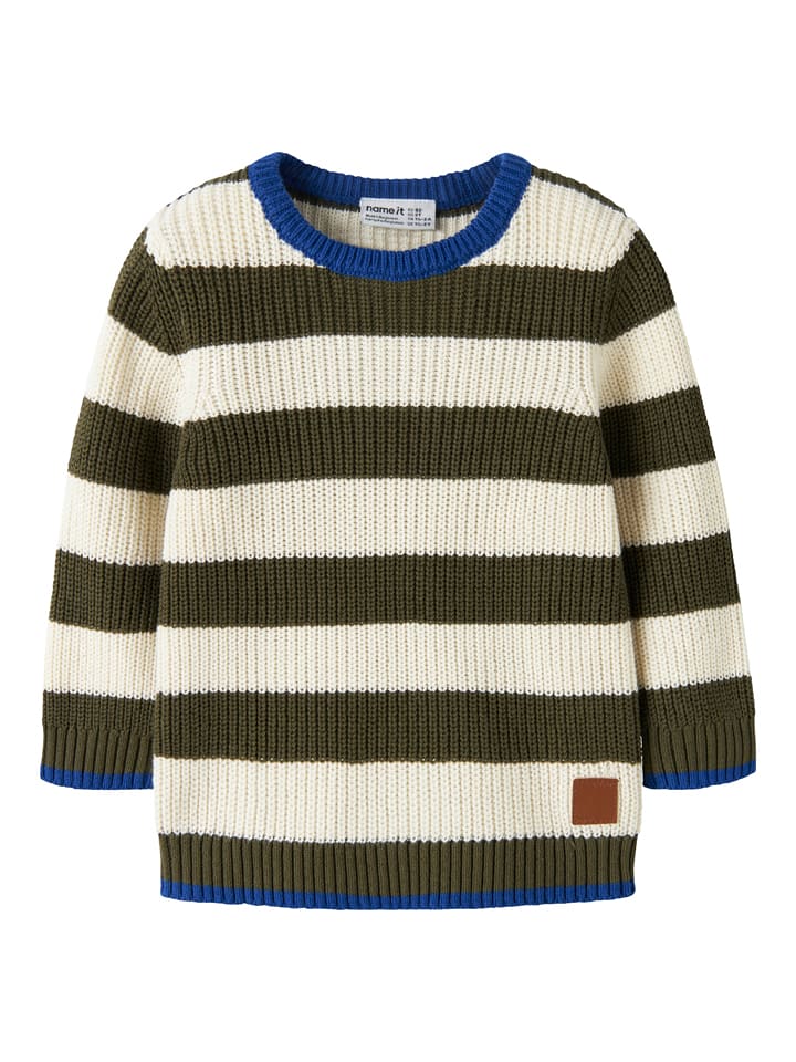 Sweter "Ereus" w kolorze brązowo-kremowym