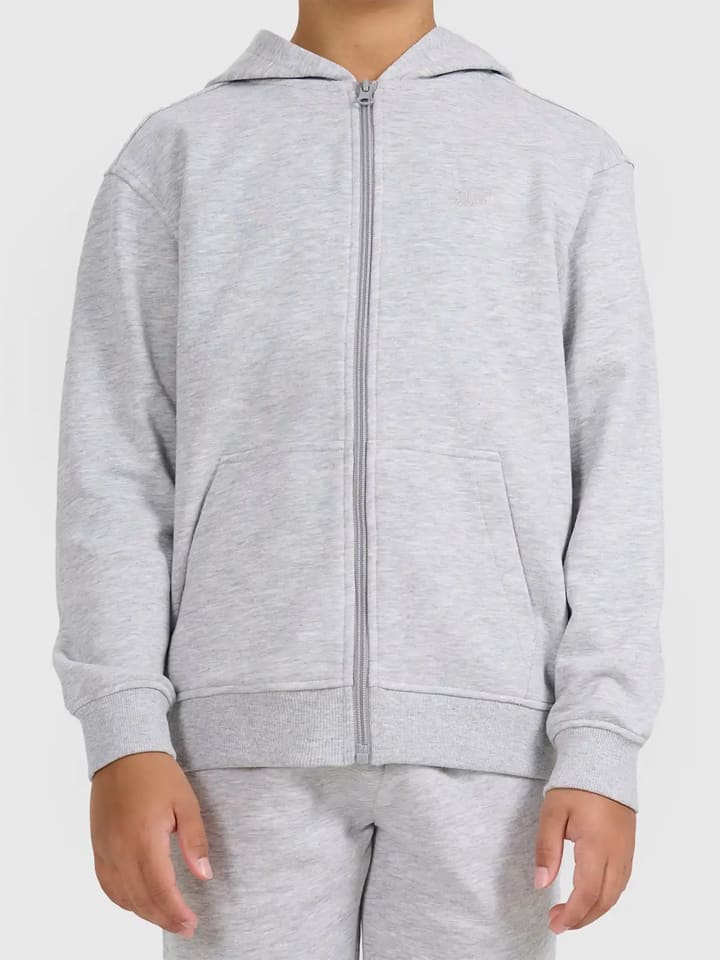 Sweatjacke in Hellgrau
