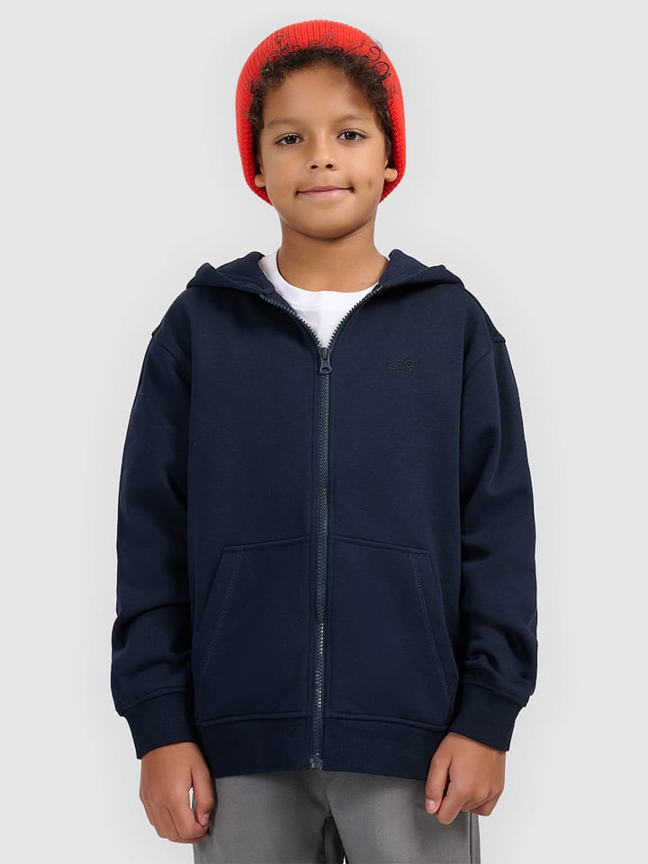 Sweatjacke in Dunkelblau