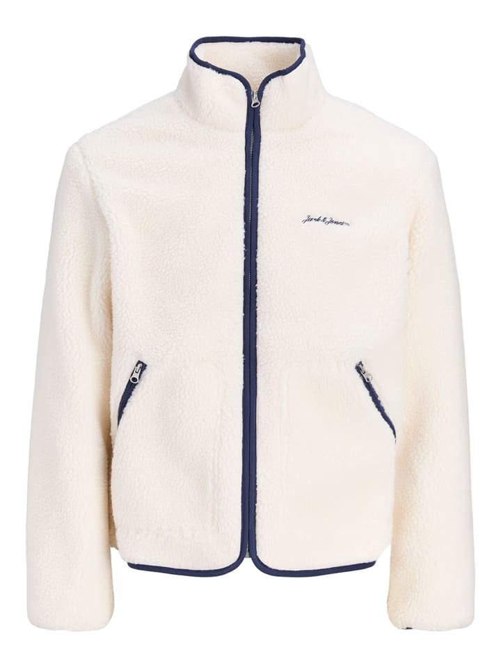 Fleecejacke in Creme