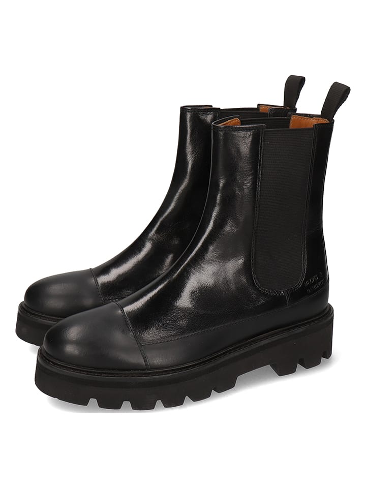 Leren chelseaboots "Sybill 8" zwart
