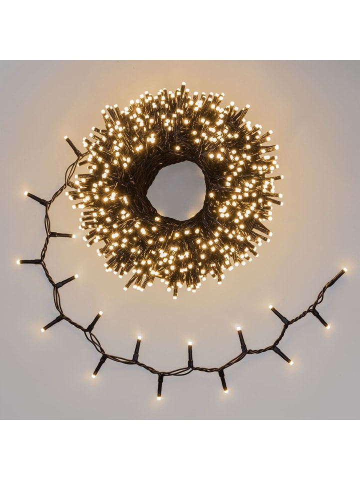 LED-Lichterkette in Schwarz/ Warmweiß - (L)30 m