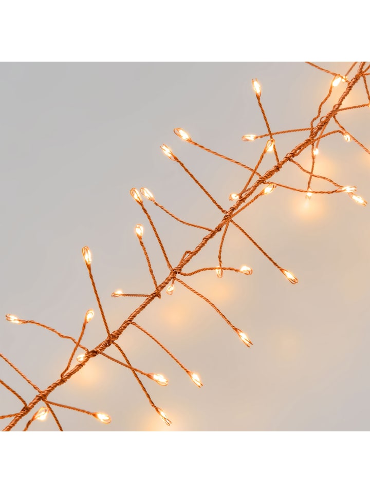 LED-Cluster-Lichterkette in Gold/ Warmweiß - (L)10 m
