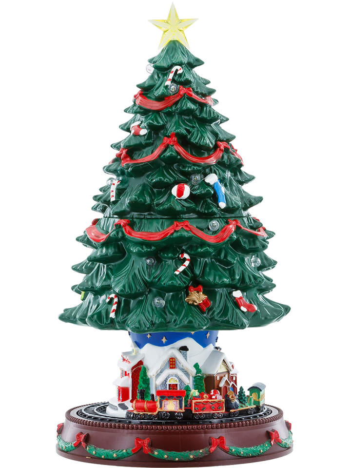 Figurka dekoracyjna LED w kolorze zielonym - wys. 45 x Ø 23 cm