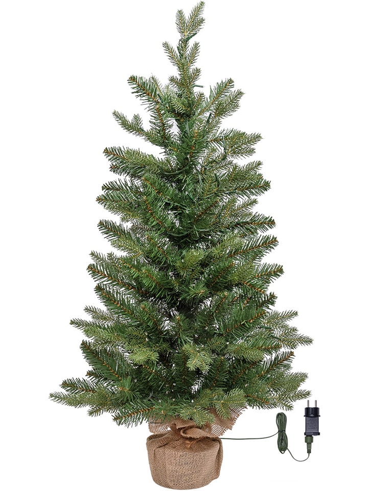 Figurka dekoracyjna LED "Alpine Fir" w kolorze zielonym - wys. 90 x Ø 53 cm