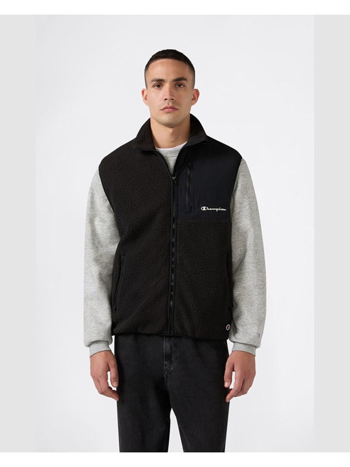 Fleece bodywarmer zwart/donkerblauw