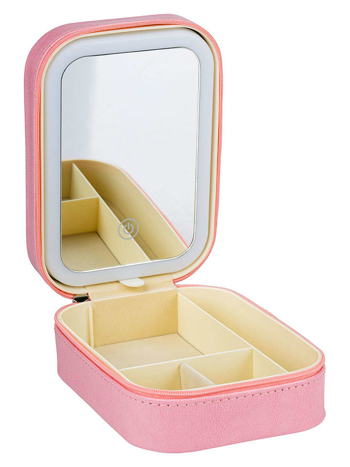 Schmuckbox in Rosa - (B)11,5 x (H)16,5 x (T)6 cm