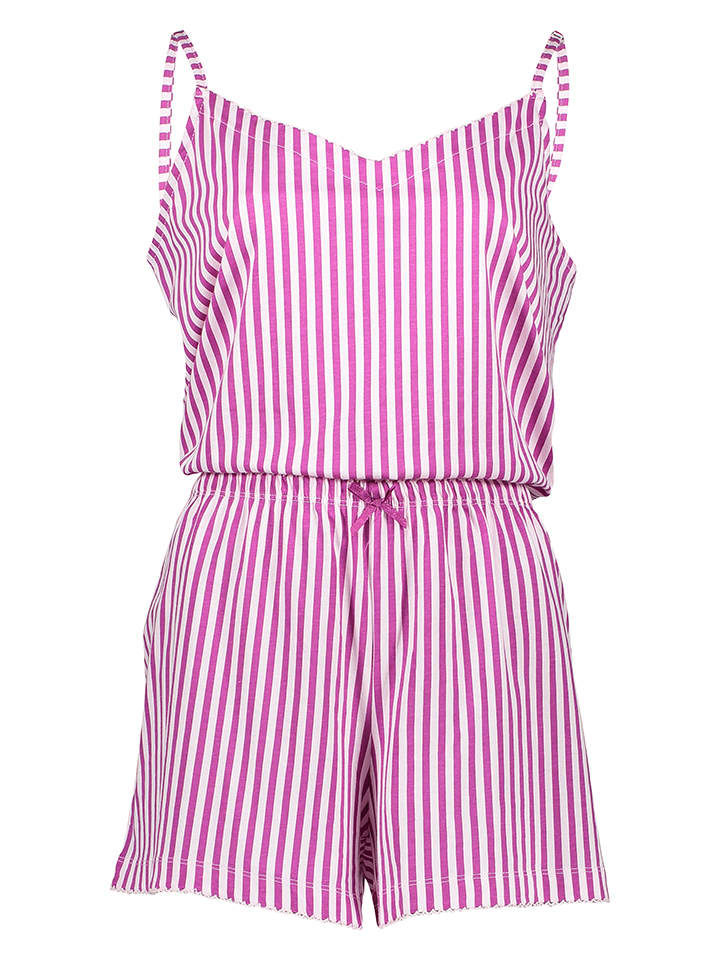 Pyjama in Pink/ Weiß