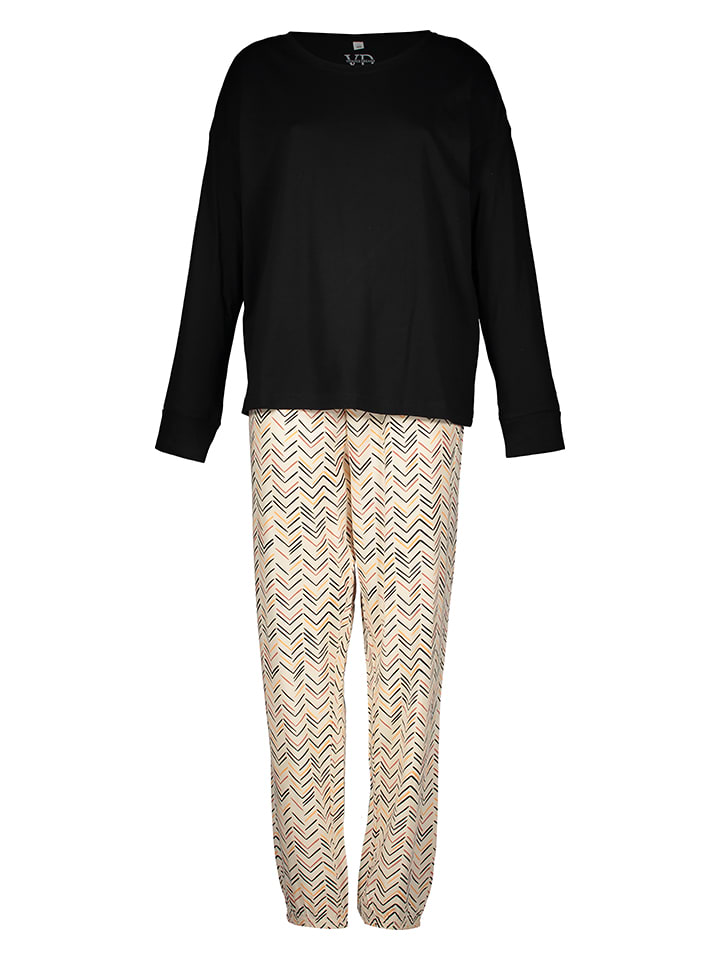 Pyjama in Schwarz/ Gelb