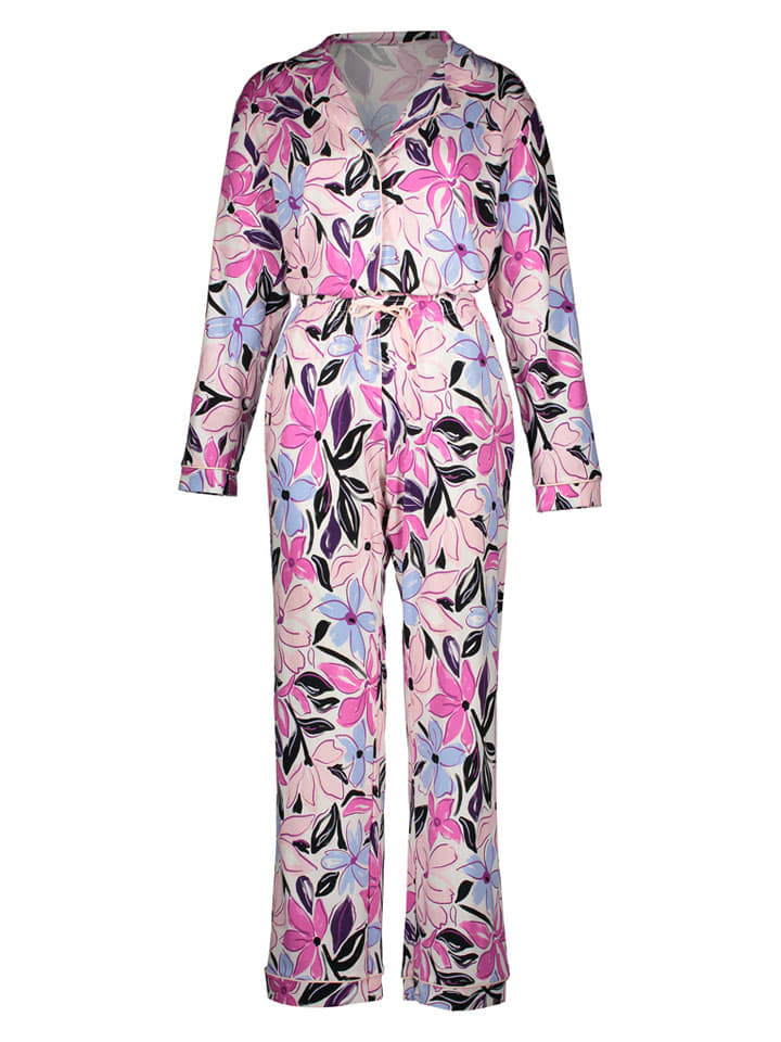 Pyjama in Rosa/ Hellblau/ Schwarz