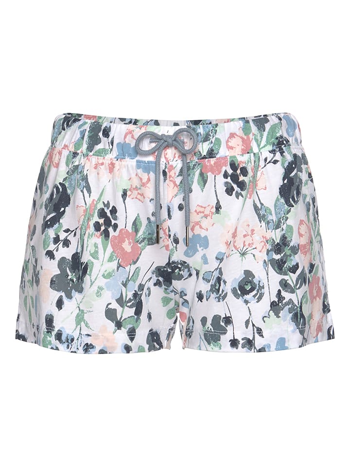 Pyjamashorts wit/blauw