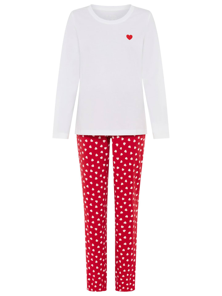 Pyjama wit/rood