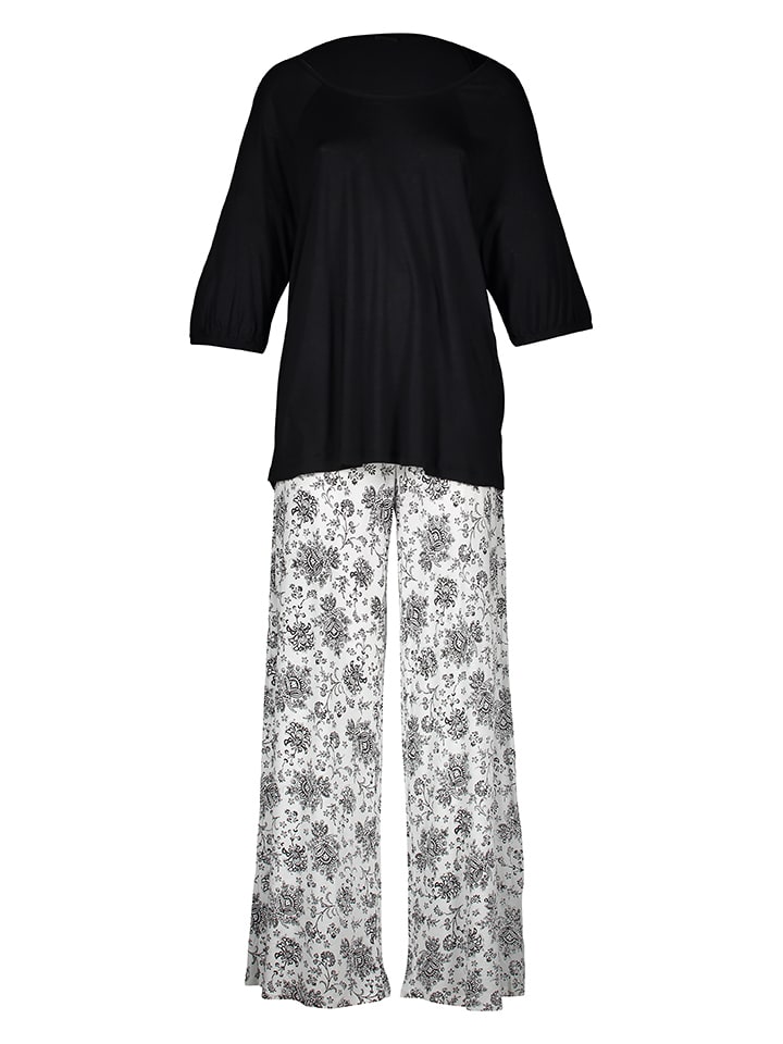 Pyjama in Schwarz/ Weiß