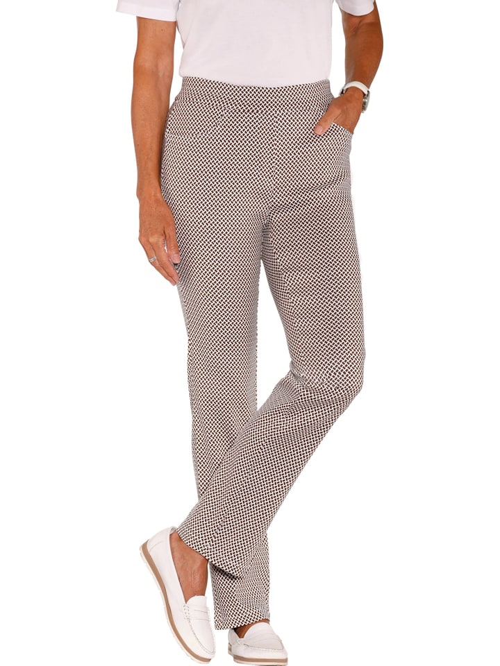 Hose in Braun/ Creme