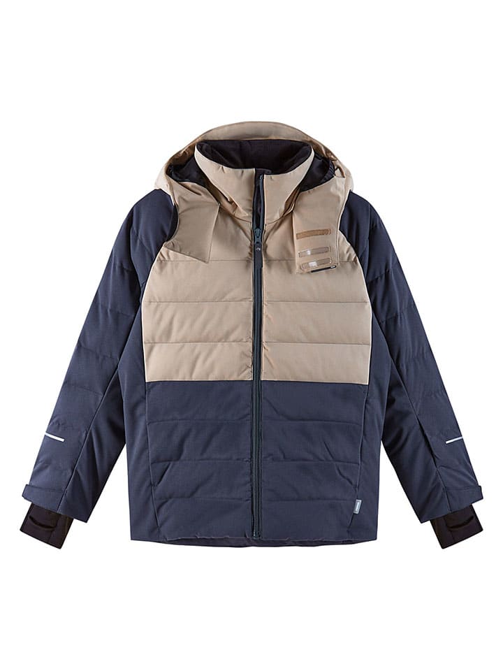 Winterjacke "Kuosku" in Dunkelblau/ Beige