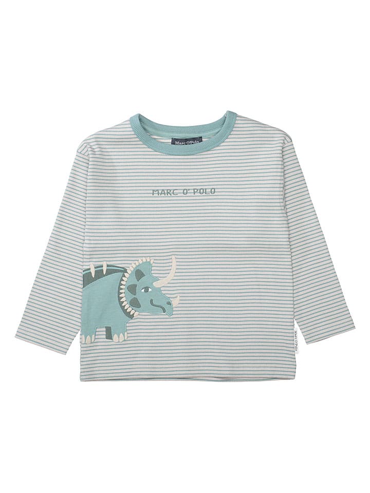 Longsleeve in Hellblau/ Creme