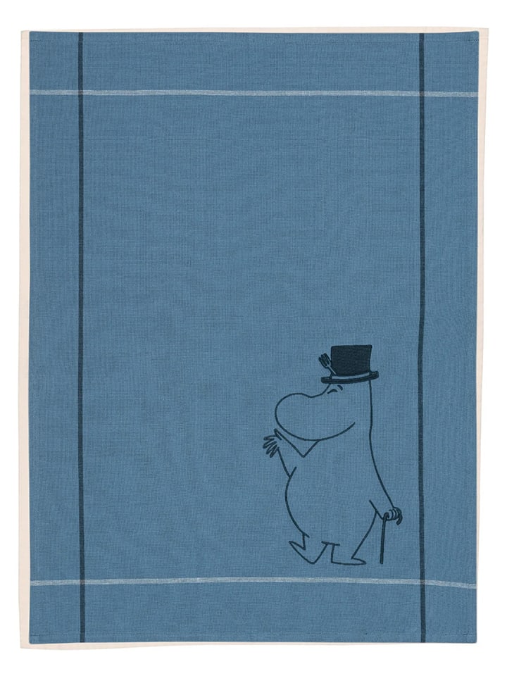 Theedoek "Moominpappa" blauw - (L)70 x (B)50 cm