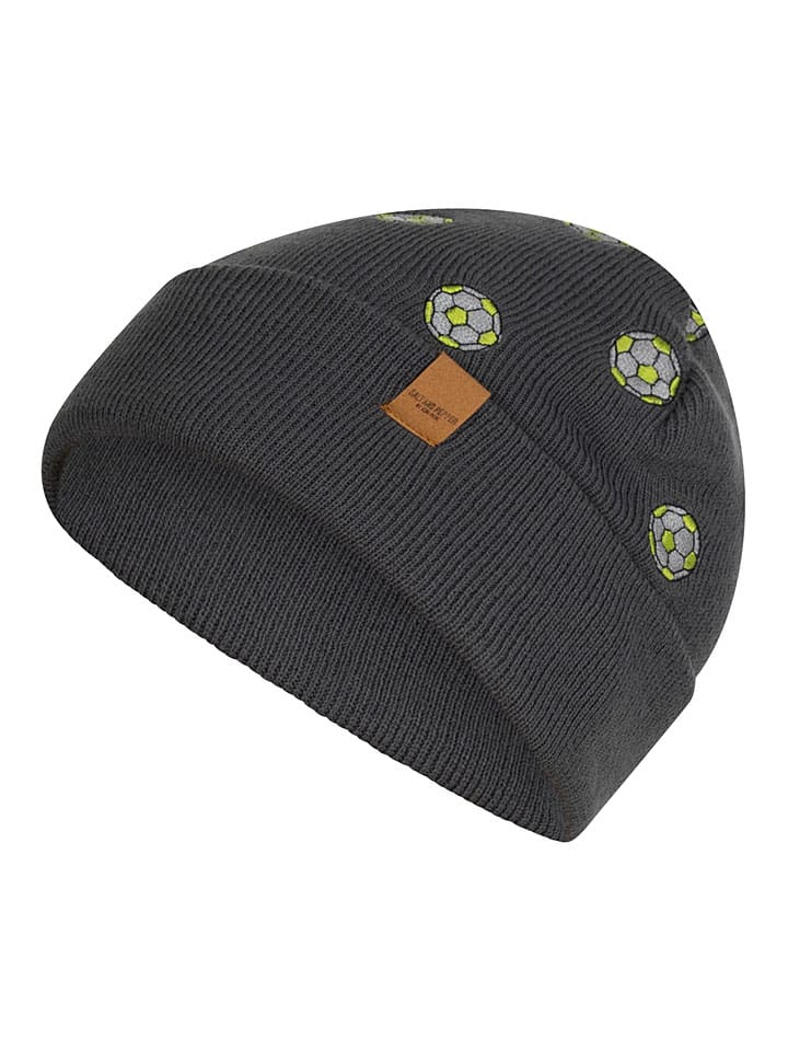 Czapka beanie w kolorze antracytowym